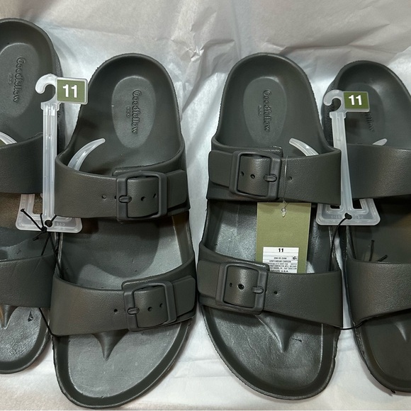 Goodfellow & Co Men's Dark Gray Sandals Set of 2 Pair NEW Size 11 - Picture 5 of 5